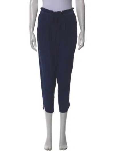 Pre-owned Ramy Brook Silk Skinny Leg Pants In Blue