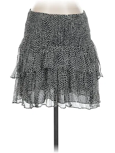 Pre-owned Ramy Brook Silk Skirt In Silver