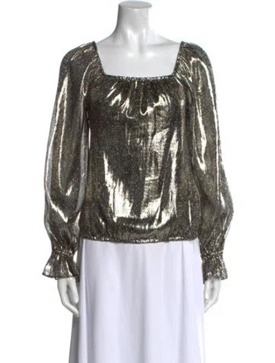 Pre-owned Ramy Brook Silk Square Neckline Blouse