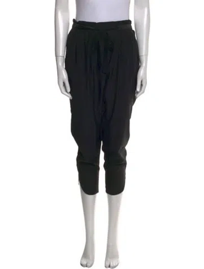 Pre-owned Ramy Brook Silk Straight Leg Pants In Black