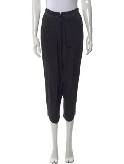 Pre-owned Ramy Brook Silk Straight Leg Pants In Black
