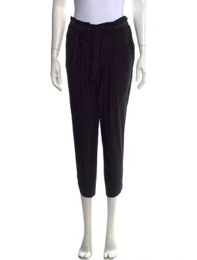 Pre-owned Ramy Brook Silk Straight Leg Pants In Black