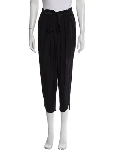 Pre-owned Ramy Brook Silk Straight Leg Pants In Black