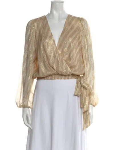Pre-owned Ramy Brook Silk Striped Blouse