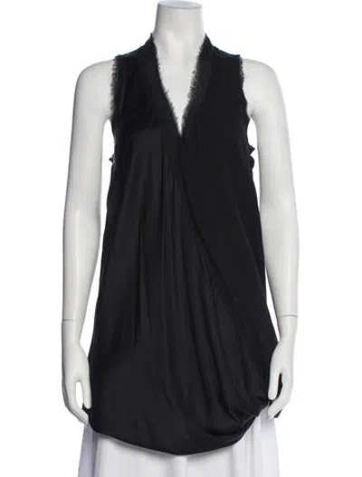 Pre-owned Ramy Brook Silk Vest In Black