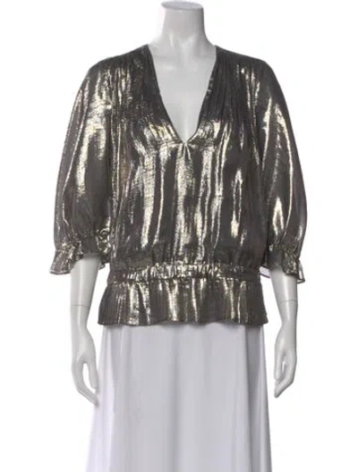 Pre-owned Ramy Brook Silk V-neck Blouse