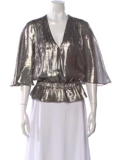 Pre-owned Ramy Brook Silk V-neck Blouse