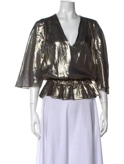Pre-owned Ramy Brook Silk V-neck Blouse
