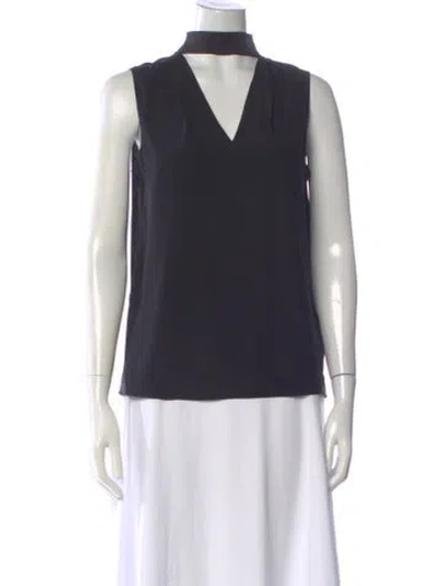 Pre-owned Ramy Brook Silk V-neck Blouse In Blue