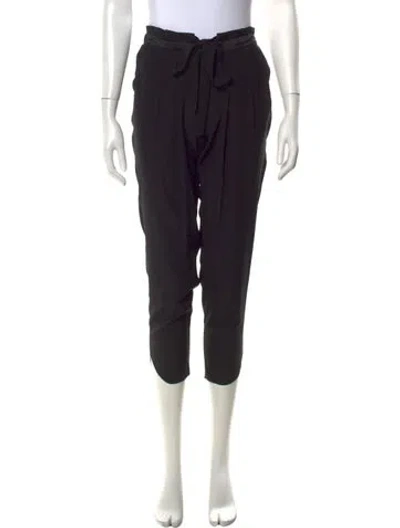 Pre-owned Ramy Brook Silk Wide Leg Pants In Black