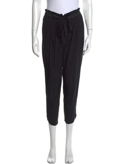 Pre-owned Ramy Brook Silk Wide Leg Pants In Black