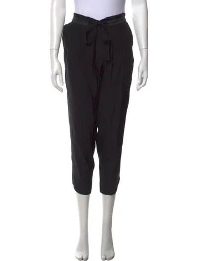 Pre-owned Ramy Brook Silk Wide Leg Pants In Black