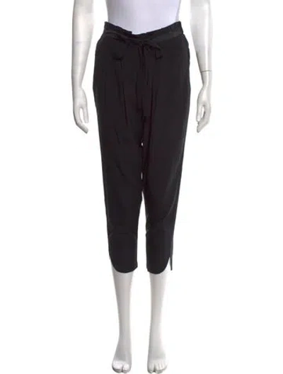 Pre-owned Ramy Brook Silk Wide Leg Pants In Black