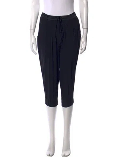 Pre-owned Ramy Brook Silk Wide Leg Pants In Black