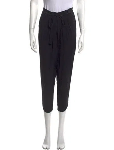 Pre-owned Ramy Brook Silk Wide Leg Pants In Black