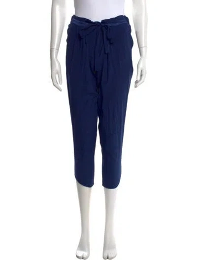 Pre-owned Ramy Brook Silk Wide Leg Pants In Blue