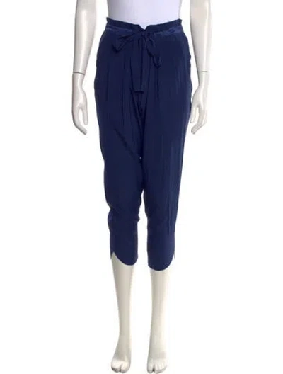 Pre-owned Ramy Brook Silk Wide Leg Pants In Blue