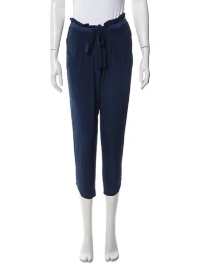 Pre-owned Ramy Brook Silk Wide Leg Pants In Blue