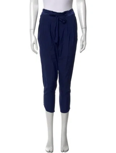 Pre-owned Ramy Brook Silk Wide Leg Pants In Blue
