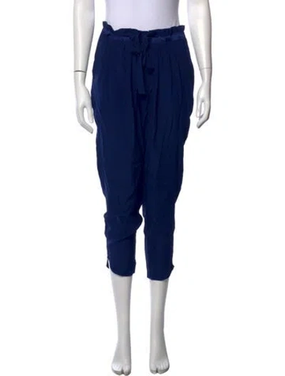 Pre-owned Ramy Brook Silk Wide Leg Pants In Blue