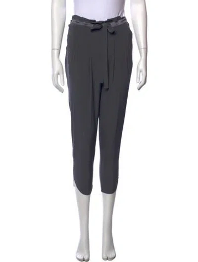 Pre-owned Ramy Brook Silk Wide Leg Pants In Gray