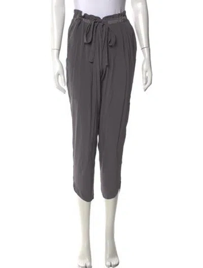 Pre-owned Ramy Brook Silk Wide Leg Pants In Grey