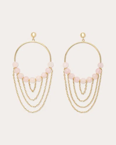 Ramy Brook Silvia Gemstone Layered Earrings In Pink