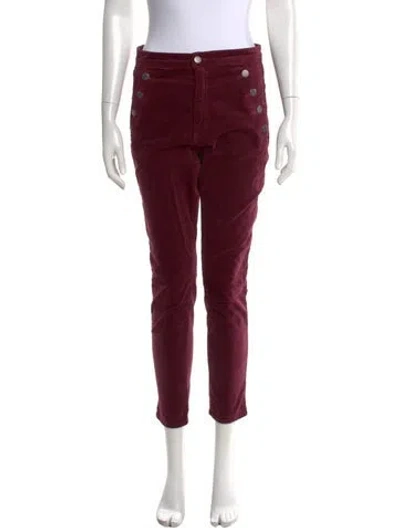 Pre-owned Ramy Brook Skinny Leg Pants In Burgundy
