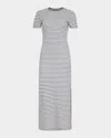 RAMY BROOK SKYE STRIPE SHORT-SLEEVE MIDI DRESS