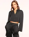 Ramy Brook Skyla Button Down Shirt In Black