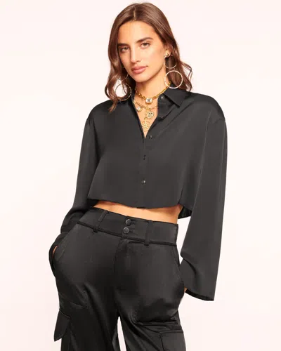 Ramy Brook Skyla Button Down Shirt In Black