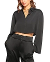 RAMY BROOK SKYLA CROPPED BUTTON UP BLOUSE