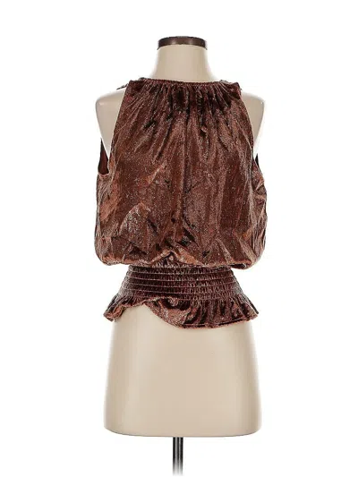 Pre-owned Ramy Brook Sleeveless Blouse In Brown