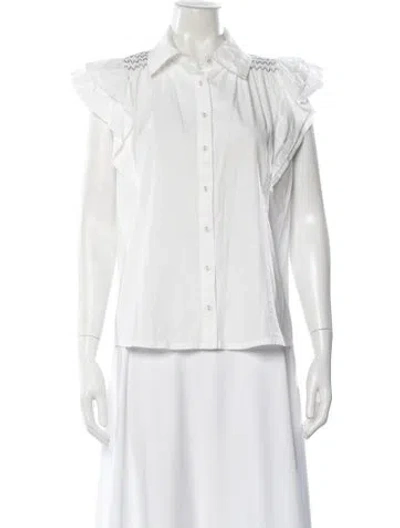 Pre-owned Ramy Brook Sleeveless Blouse In White