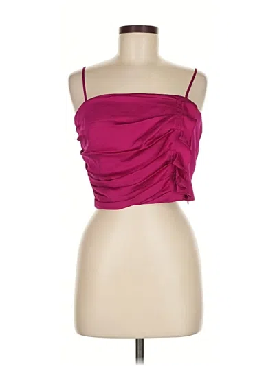 Ramy Brook Sleeveless Top Burgundy Strapless Neckline Tops