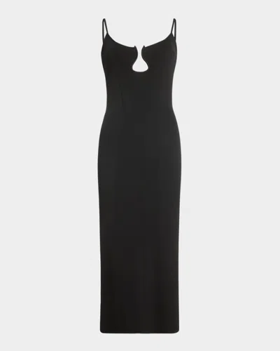 Ramy Brook Sloan Knit Midi Dress In Black