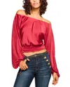 Ramy Brook Sonja Off-the-shoulder Top In Ruby