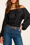 Ramy Brook Sonja Off-the-shoulder Top In Black