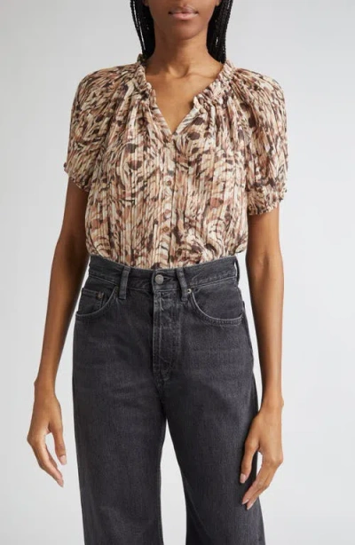 RAMY BROOK RAMY BROOK SORAYA PLEATED PUFF SLEEVE TOP