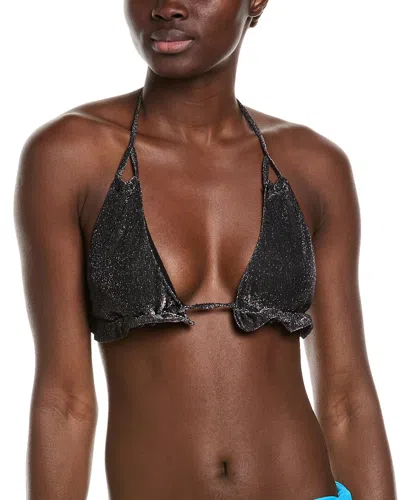 Ramy Brook Sparkle Fiji Bikni Top In Black