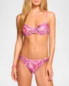Ramy Brook Sparkle Mona Underwire Bikini Top In Perfect Pink Sparkle