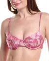 Ramy Brook Sparkle Mona Bikini Top In Pink