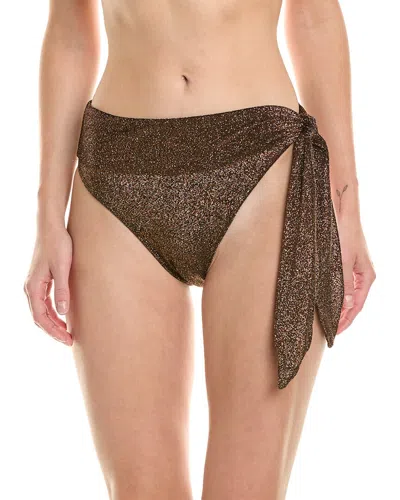 Ramy Brook Sparkle Nova Bikini Bottom In Brown