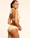 Ramy Brook Sparkle Scalloped Isla Bikini Bottom
