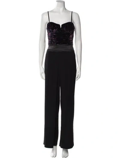 Pre-owned Ramy Brook Square Neckline Jumpsuit In Black