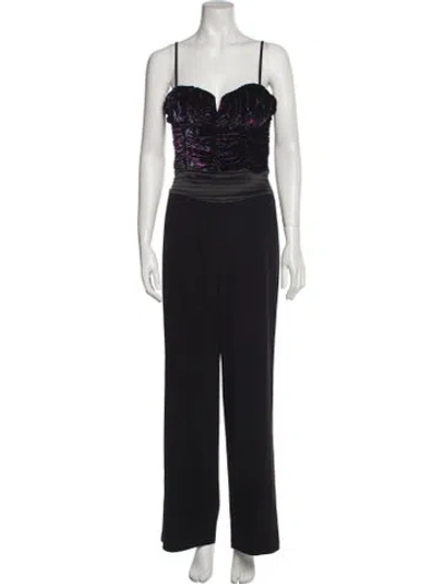 Pre-owned Ramy Brook Square Neckline Jumpsuit In Black