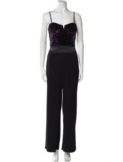 Pre-owned Ramy Brook Square Neckline Jumpsuit In Black