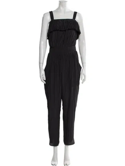 Pre-owned Ramy Brook Square Neckline Jumpsuit In Black
