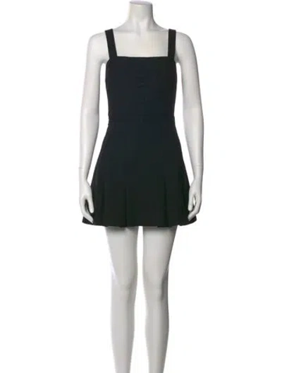 Pre-owned Ramy Brook Square Neckline Mini Dress In Black