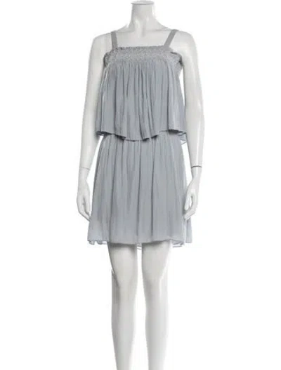 Pre-owned Ramy Brook Square Neckline Mini Dress In Black